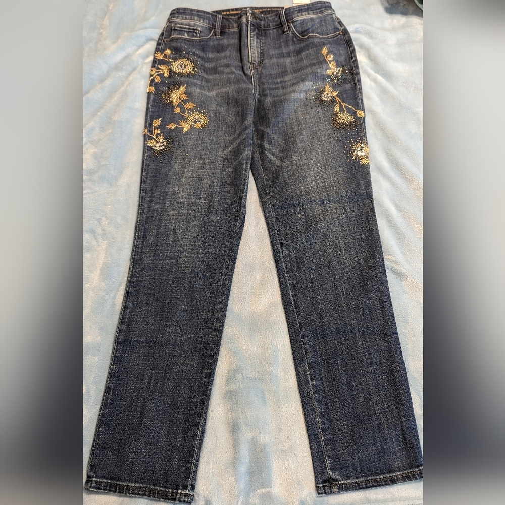 Chico's So Slimming Beaded Jeans Size 2T